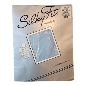 Silky Fit Vintage Pale Blue Pantyhose Size A New in Package